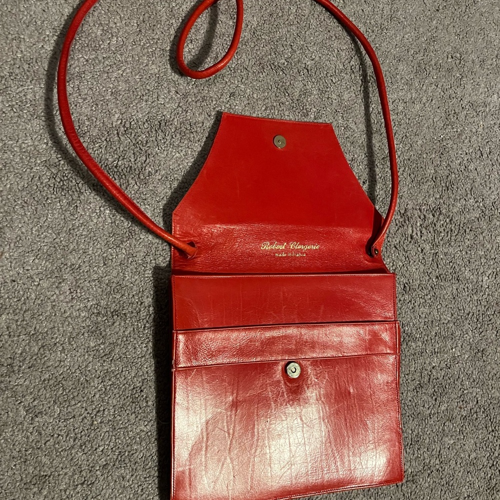 Robert Clergerie Red Leather Crossbody Bag